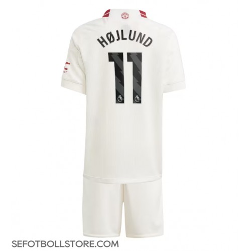 Manchester United Rasmus Hojlund #11 Replika babykläder Tredjeställ Barn 2023-24 Kortärmad (+ korta byxor)